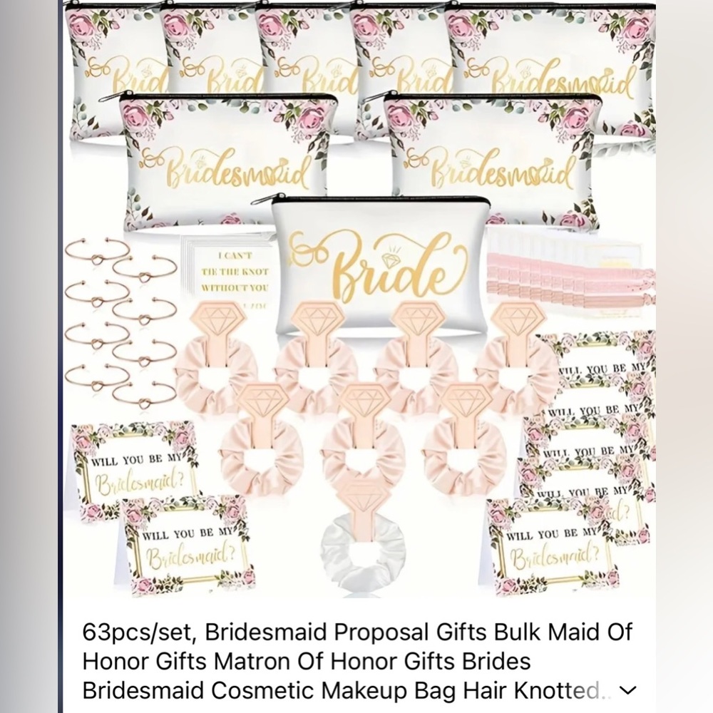 63 pcs/set Bridemade Proposal Gift set
